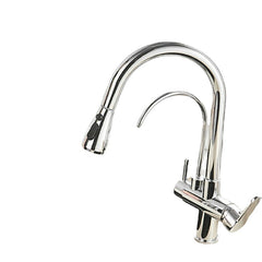 3 in 1 Kitchen Pull Down Sprayer 360 Rotating Hot and Cold Water Mixer Tap Direct Drinking Faucet