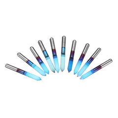 10pcs 0.1/0.2/0.3/0.4mm 60 Degree Engraving Bit Flat Bottom PCB Engraving Bit Blue NANO Coated Carbide CNC Router Tool