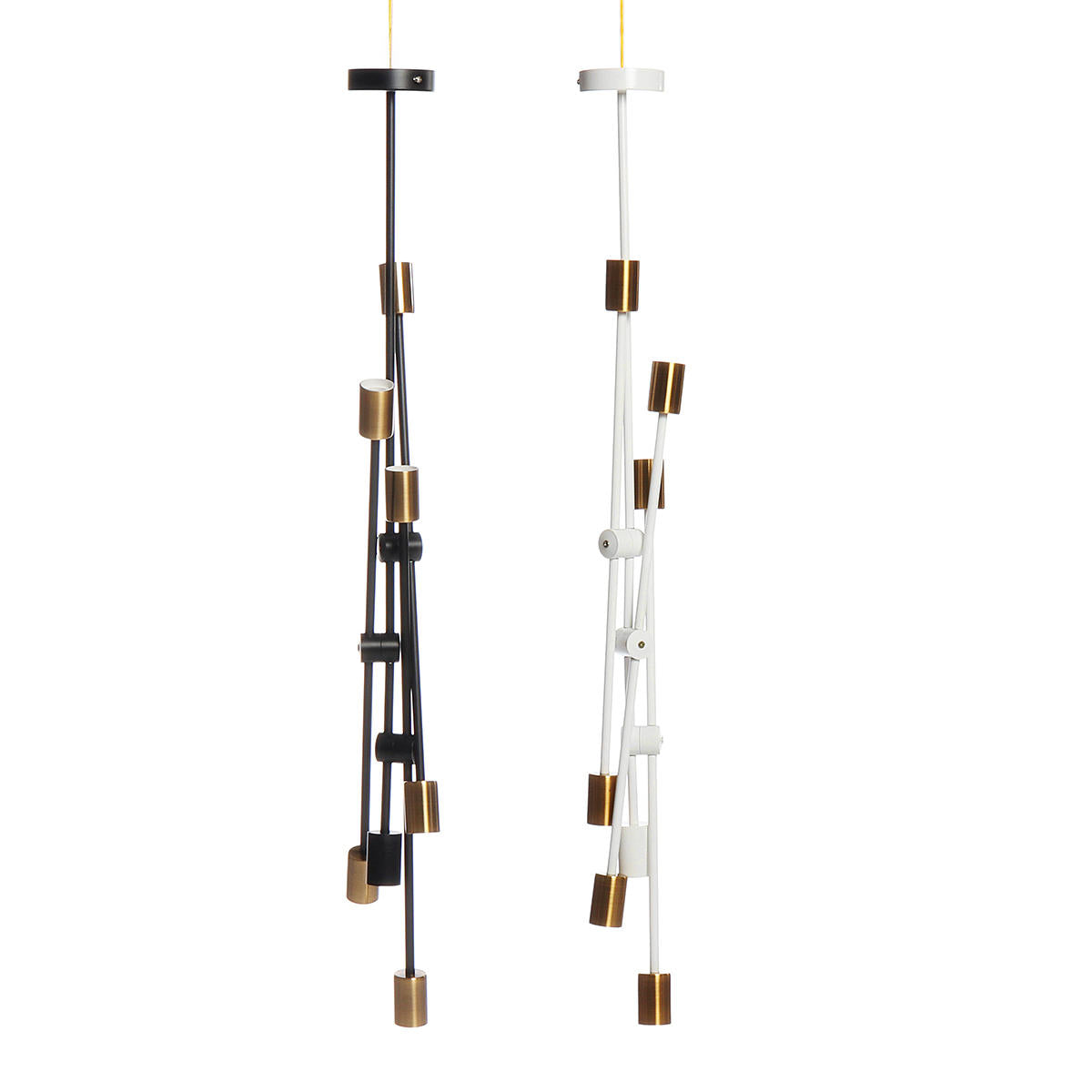 6 Heads Flush Mount Ceiling Light Chandelier, Modern Minimalism Metal Base Pendant Ceiling Lamp Hanging Lighting Fixture