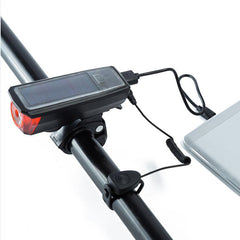 T6 LED 4 Modes 2000mAh Lithium Battery USB Charging Bike Front Light With 140db Tweeter