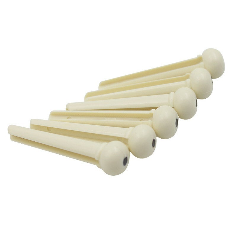 ABS Guitar Parts Endpin with Abalone Dot Bridge End Pin for Acoustic Guitar