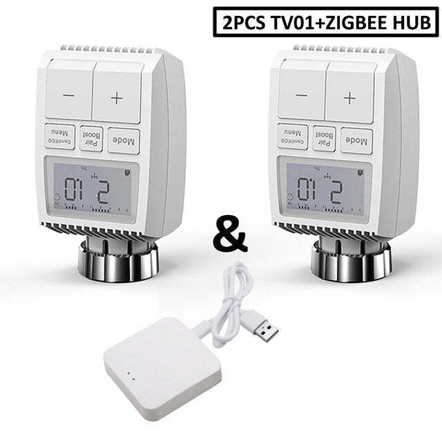 Smart WIFI Thermostatic Radiator Valve Actuator TRV Programmable Temperature Controller Alexa Tuya Google Assistant