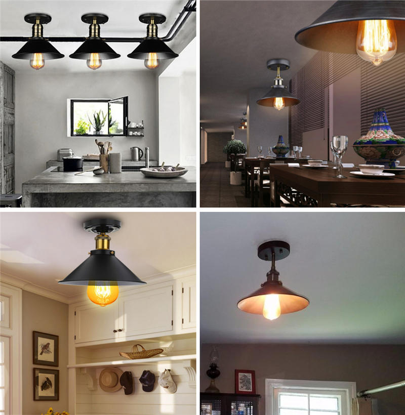 Vintage Industrial Chandeliers Hanging Ceiling Light Pendant Light Shade Fixture