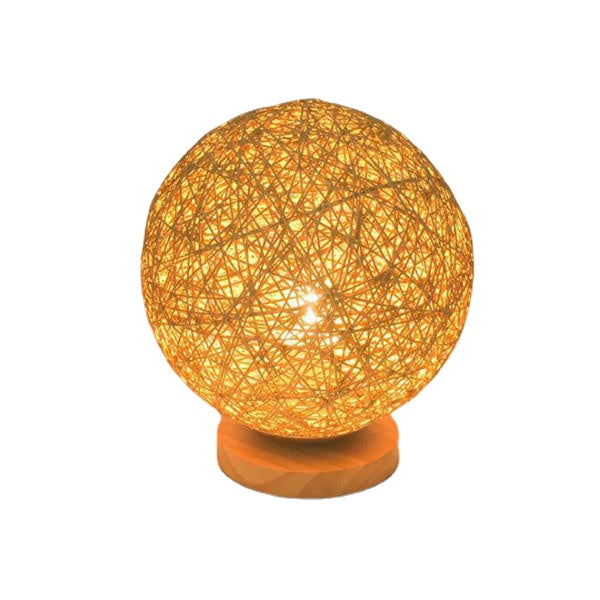 60W E27 Dimmable Sepak Takraw Wood Desk Light Night Lamp AC110--220V