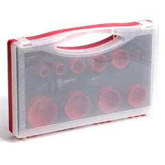 15Pcs Bi-Metal Hole Saw Kit 19mm to 64mm HSS Sawtooth Hole Saw Cutter Drill Bit Through for Wood Plastic Metal Drywall