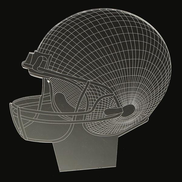 Colorful Rugby Hat 3D Touch Control USB LED Desk Table Light Night Lamp
