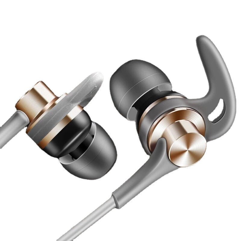 Metal In-ear Wired Headphone Horn Hi-Fi Music Heavy Bass Stereo Sound Headset Sports Running Earphones with Microphone