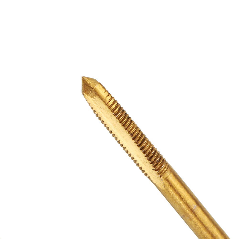 7pcs M3-M12 Machine Screw Plug Tap Steel Titanium Coated Straight Flute Hand