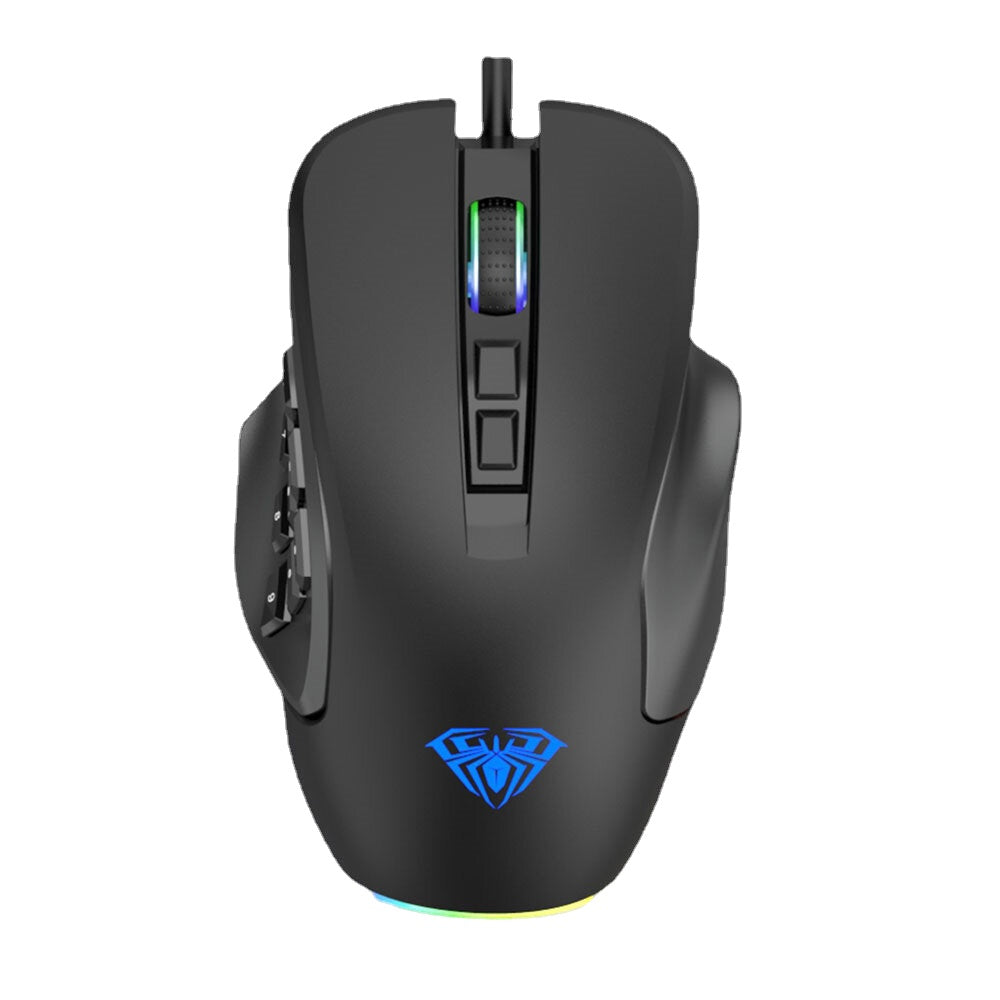 Wired Gaming Mouse 10000DPI Side Buttons Replacable All-Key Programmable Mouse For FPS MOBA MMO Game Players