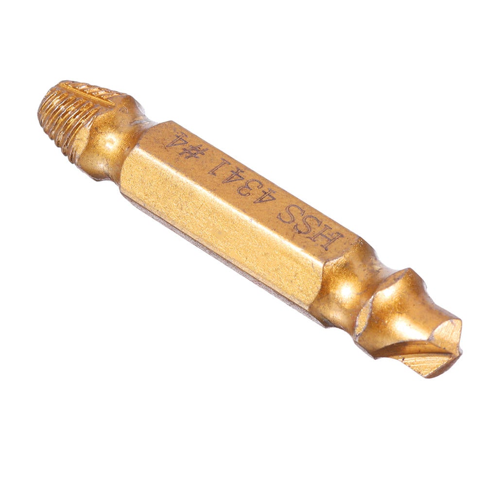 5pcs Double Side Damaged Screw Bolt Extractor Drill Bits Gold Oxide Edition Stripped Screw Removers