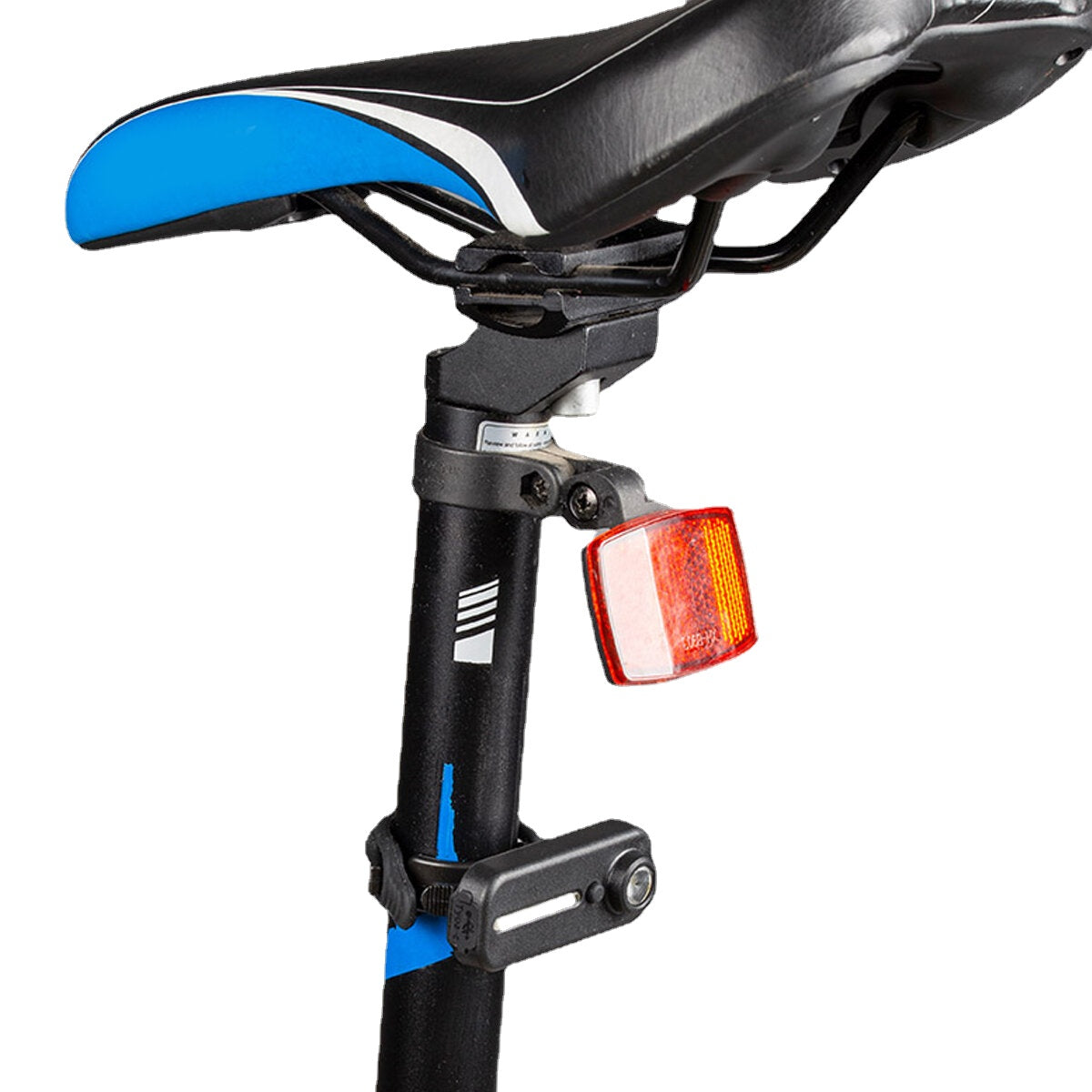 Multifunction Red&Blue Warning Light USB Charging Bicycle Tail Light LED Waterproof Police Shoulder Clip Light Helmet Lamp