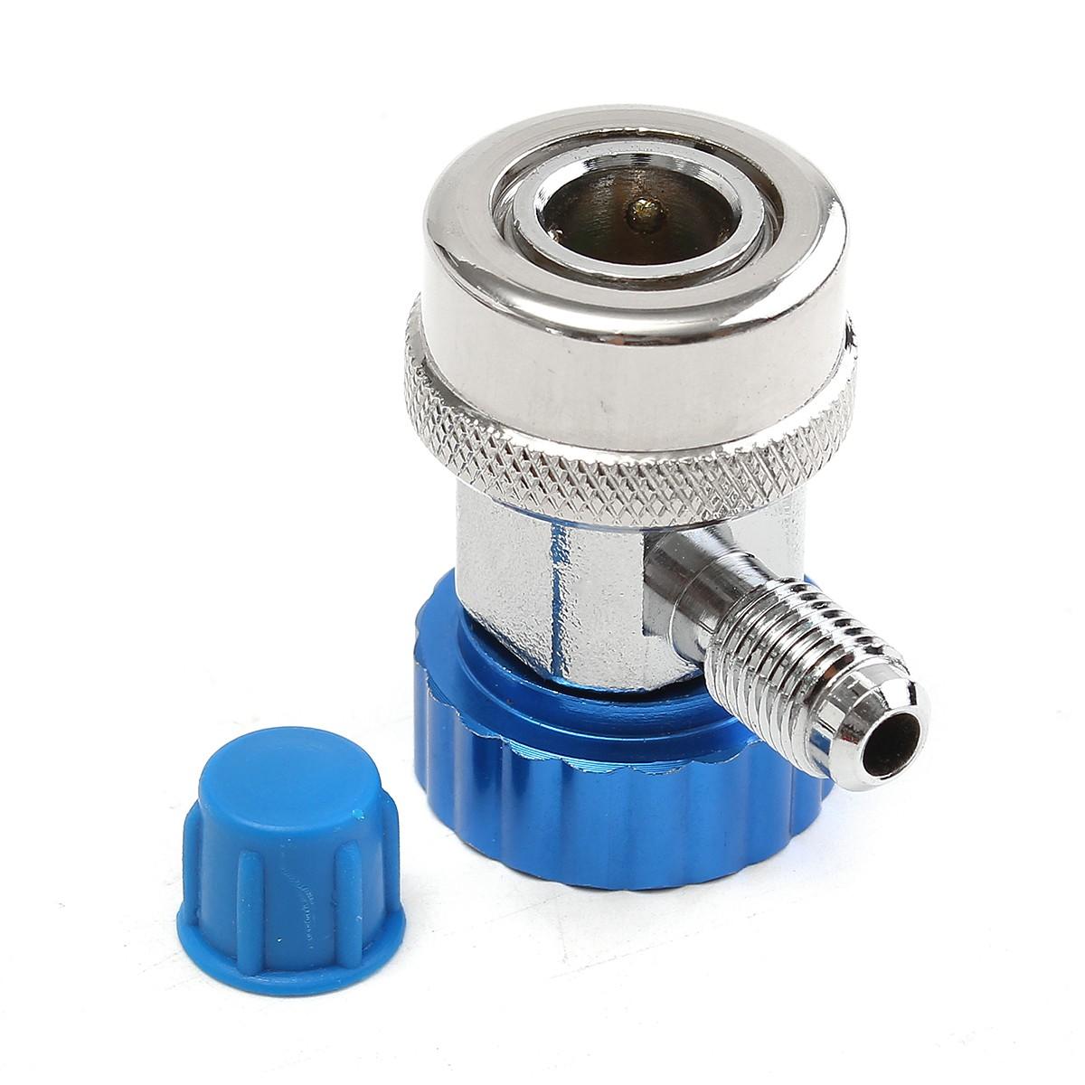 AC Adjustable Quick Coupler Adapter Fitting High Low Manifold Gauge Conversion Setstable Connector High/Low Pressure