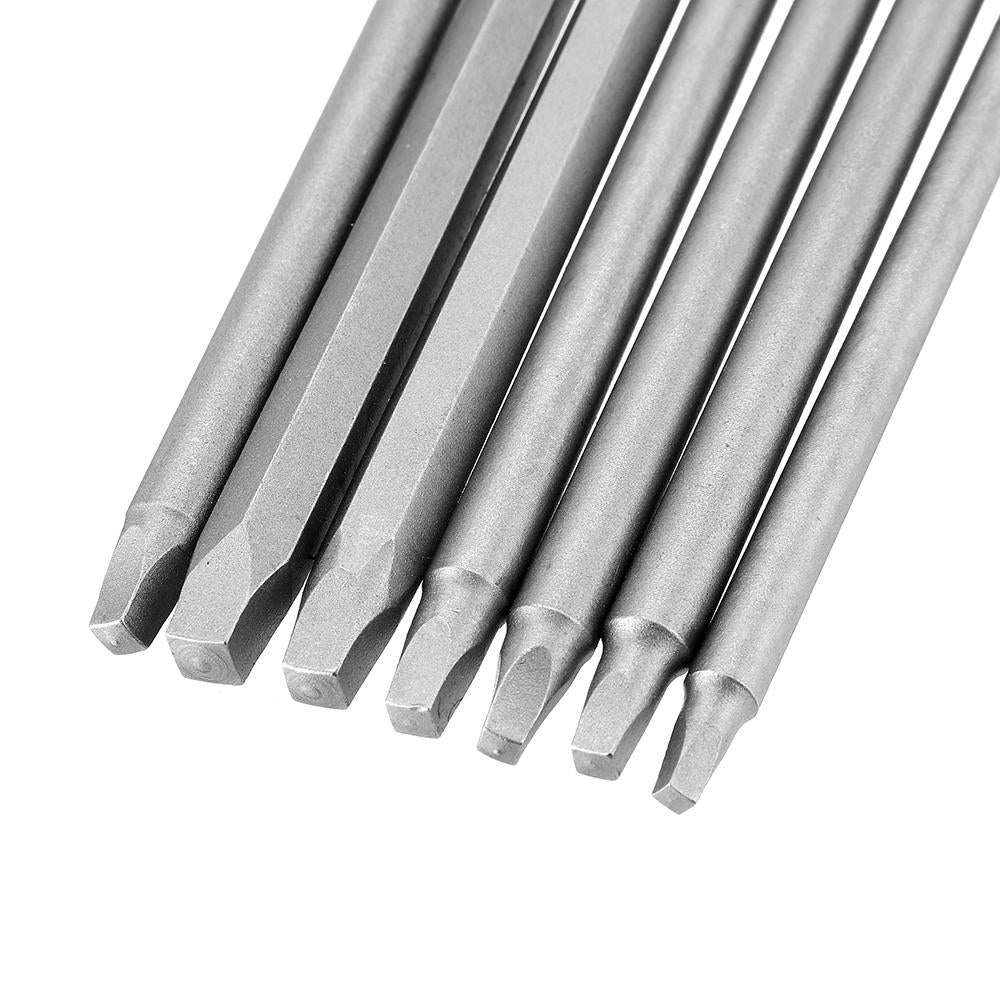 7pcs 150mm Square Screwdriver Bits 1/4 Inch Hex Shank Screwdriver Bit