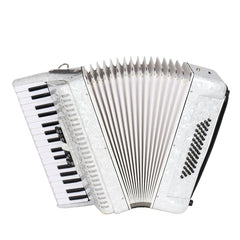 34 Key 48 Bass Accordion Musical Instrument Accordion White Beginner Adult Musical Instrument White Pattern Keyboard Musical Instrument Gift