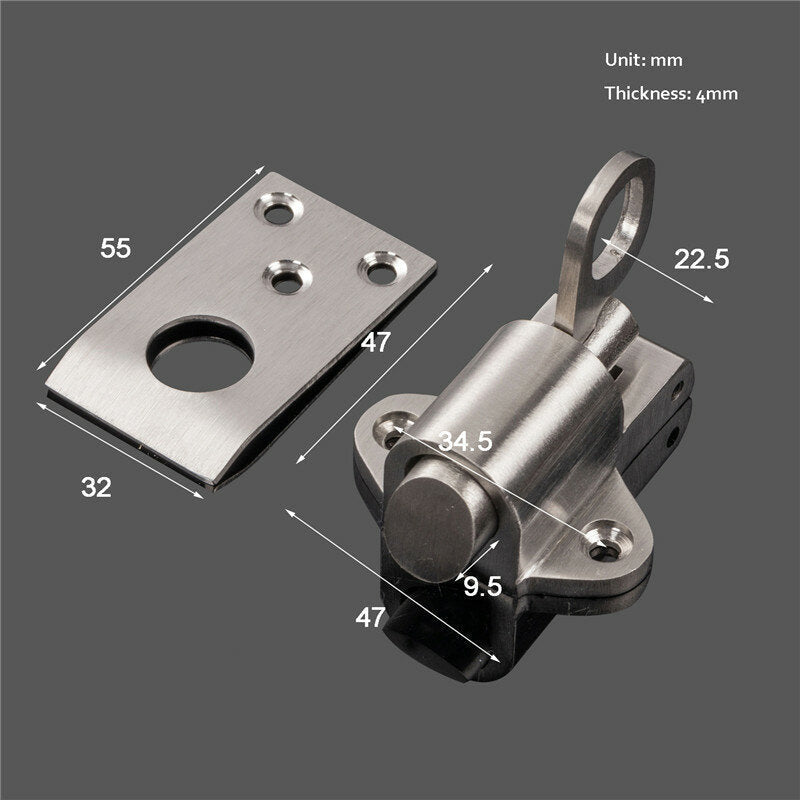 Stainless Steel Automatic Latch Door Window Self-closing Spring Bolt