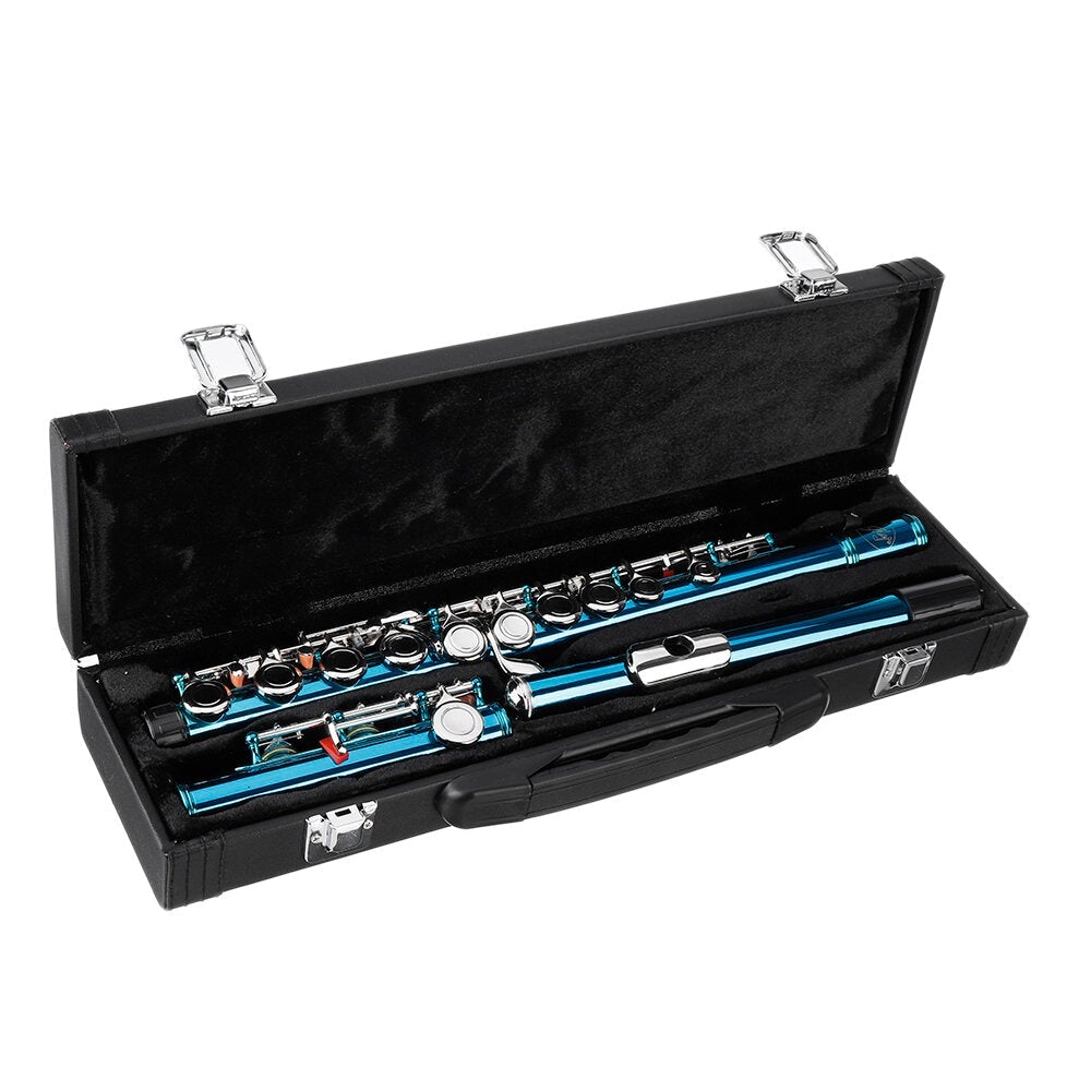 16 Holes C Key Flute Copper 67cm with Cloth Screwdriver Gloves Bag