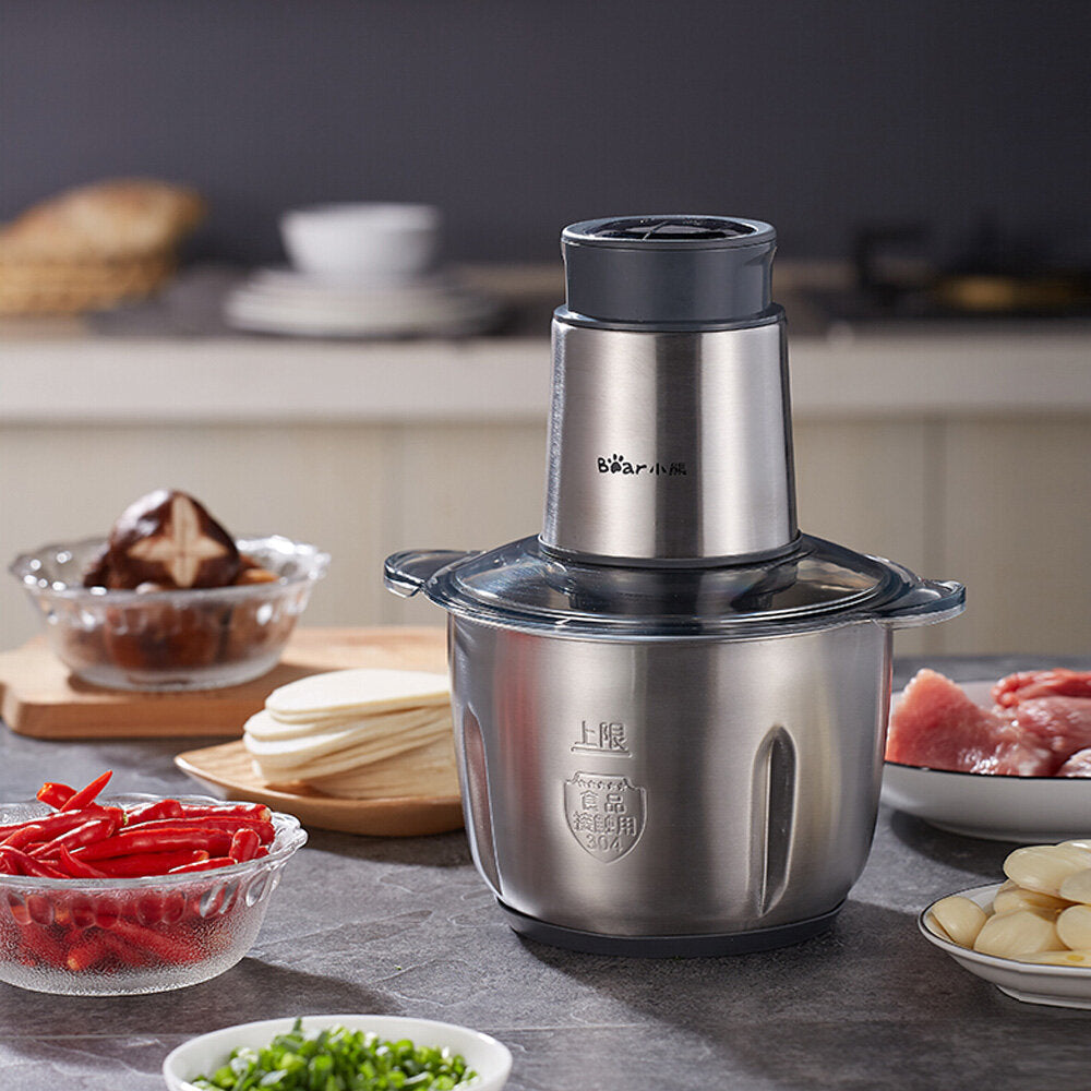 Speeds 300W 2L Capacity Meat Grinder Electric Stainless Steel blender Stir Vegetables Household Mincer Food Processor from Ecological Chain