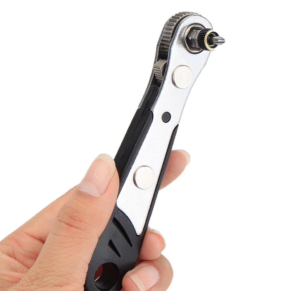 16Pcs Mini Ratchet Wrench Screwdriver Bit Set Driver Socket Accessories