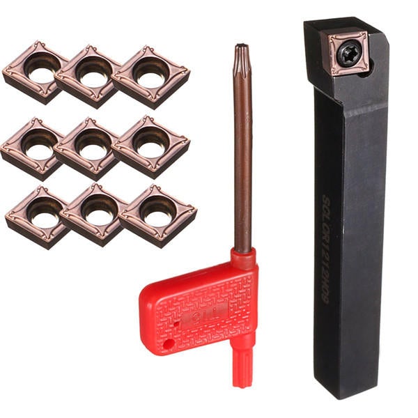 Turning Tool Holder CNC Lathe Tool Cutter With 10pcs CCMT09T304-PM Inserts