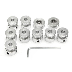 8pcs 20T Bore 5mm Timing Pulley with 5m Belt and 2pcs Tensioner