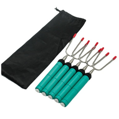 5-20PCS 34 Inch Telescoping BBQ Fork BBQ Roasting Sticks Skewer Fork BBQ Tool