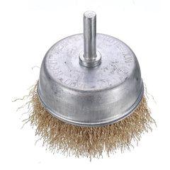12Pcs Wire Wheel Brush Cup Wire Brush Set 6mm Shank For Removal of Rust/Corrosion/Paint-Reduced