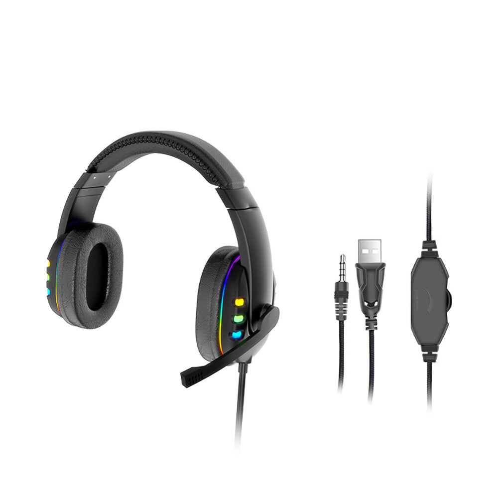 Gaming Headset 7.1Virtual Surround Sound 40mm Driver Unit Brilliant RGB LED Light Noise Reduction Mic for PS3/4 PC Laptop