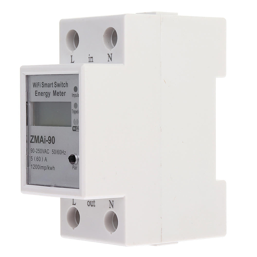 WiFi Smart Power Meter Switch Power Consumption Energy Monitoring Meter 110V 220V Din Rail Smart Life/Tuya App Remote Control