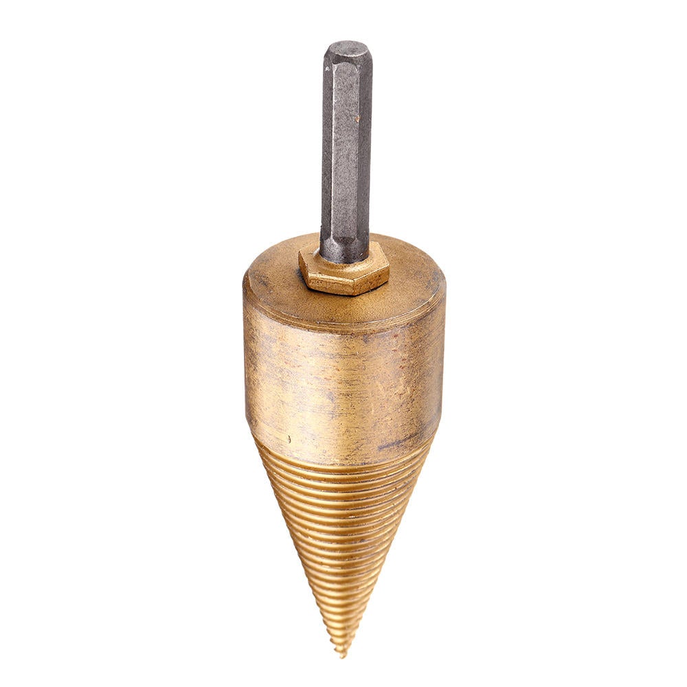 32/42mm Titanium Coated HSS Firewood Splitter Drill Bit Wood Drilling Tools Chopper Breakers