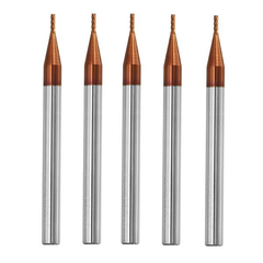 5pcs 1mm 4 Flutes Tungsten Carbide End Mill Cutter HRC55 AlTiN Coating End Mill Cutter