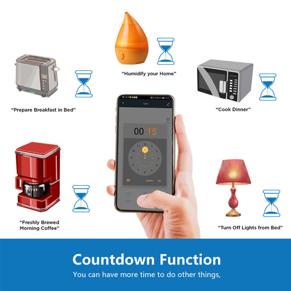 WIFI Remote Control 16A Smart Timer UK Socket Compatible With Tuya APP Alexa Google Home