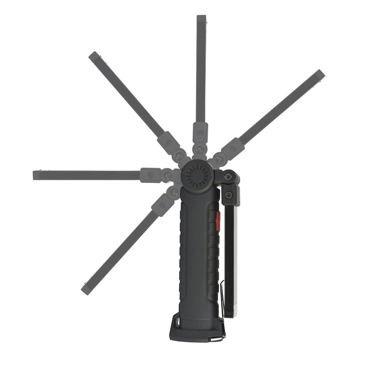 360Degree Rotation USB Rechargeable COB+LED Emergency Worklight with Magnetic Tail Flashlight