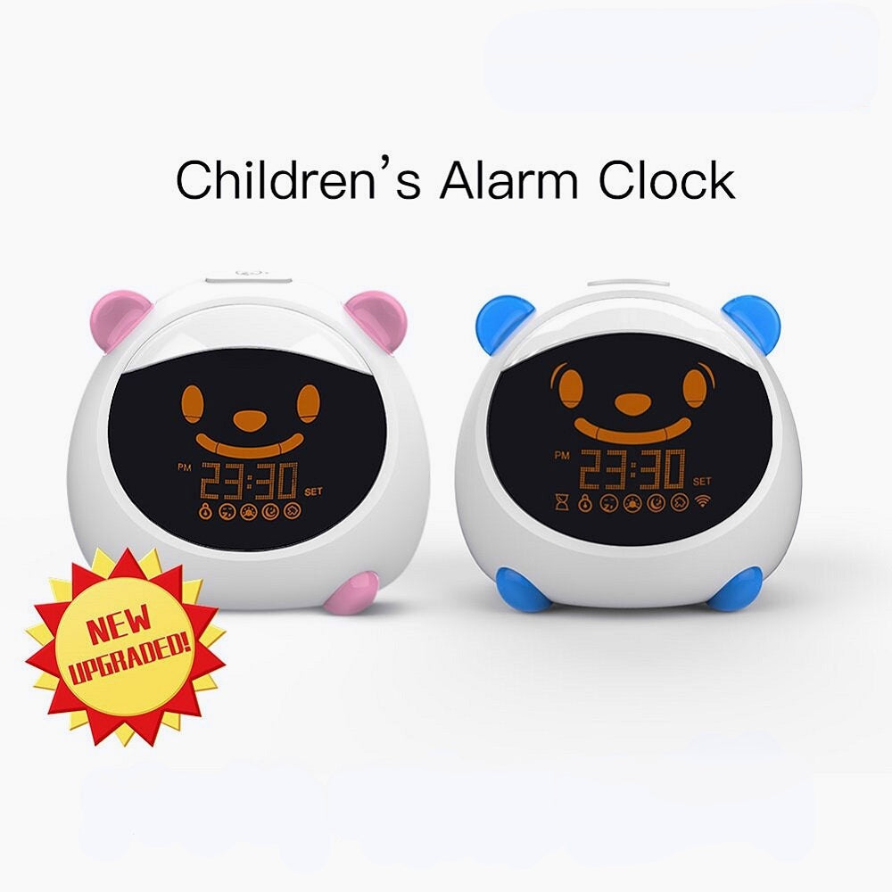 WiFi Smart Kids' Alarm Sleep Trainer Clock Light Sound Expression Smart Life Tuya App Voice Control with Alexa Google Home