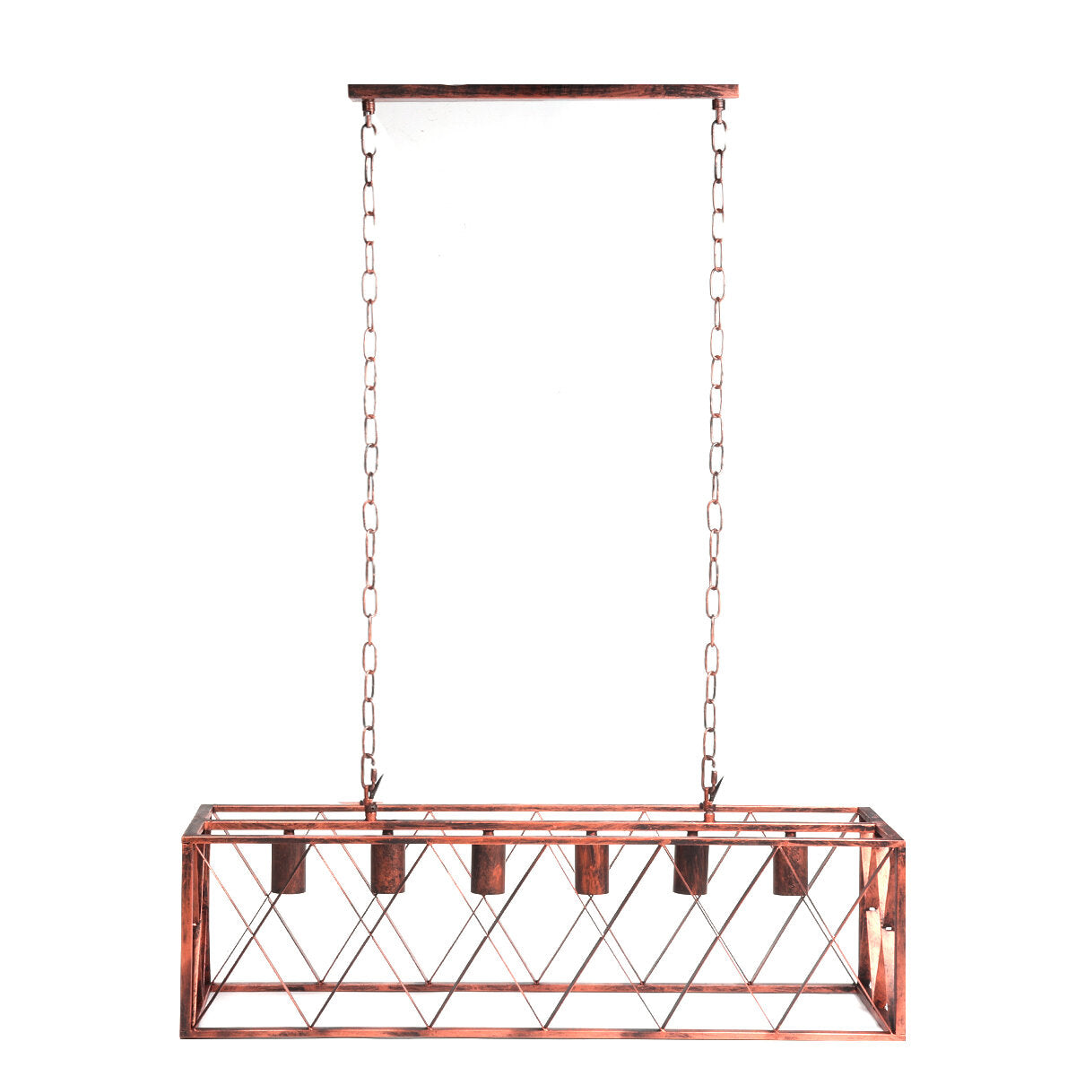 85-265V Industrial Kitchen Pendant 4/6-Light Chandelier Ceiling Lamp Fixture Decor Without Bulb