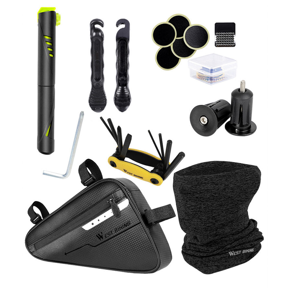 Bicycle Repair Kit Tools Air Pump Bike Bag Balaclava Scarves Multi-tool Bike Repair Tools Multitool Outdoor Cycling