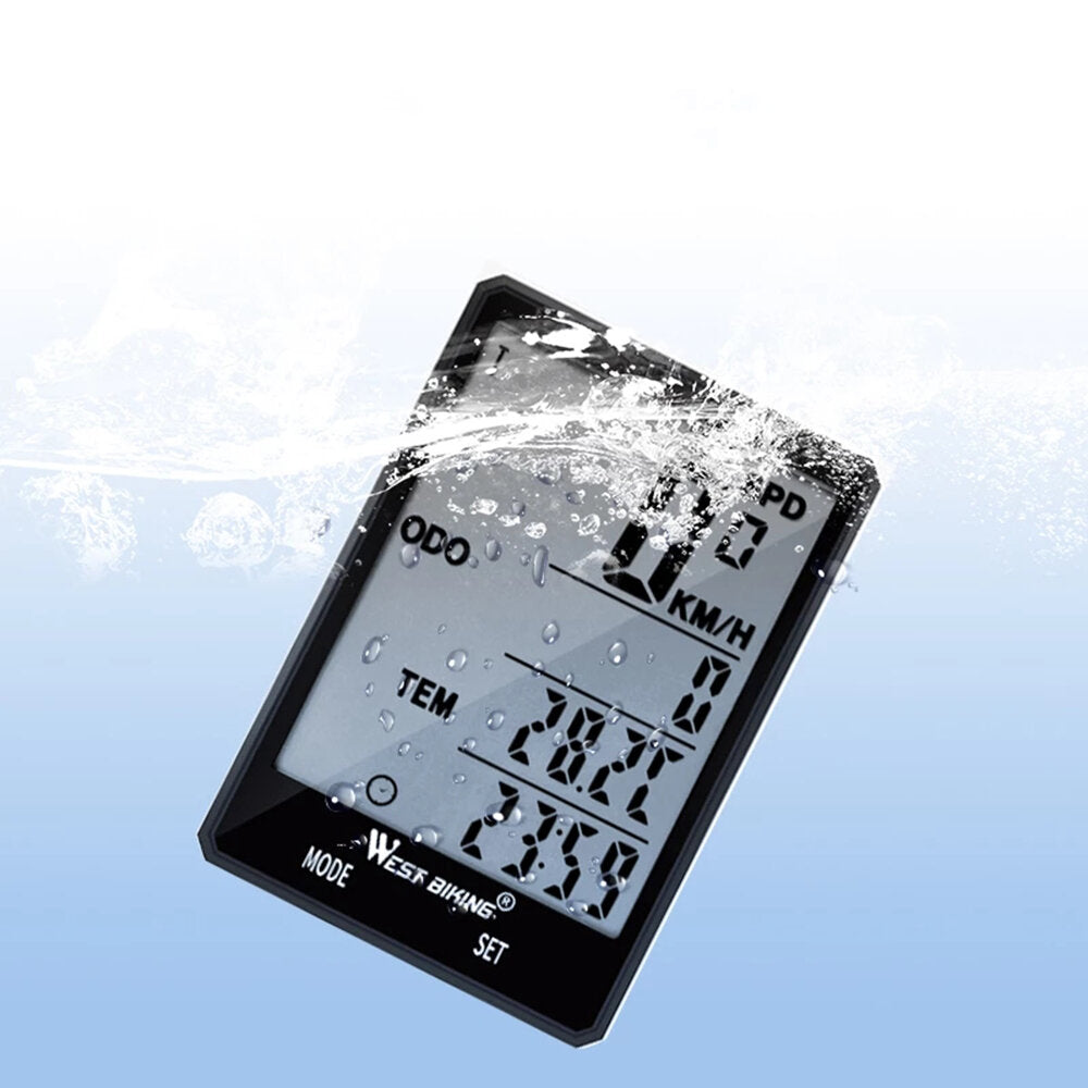 Bicycle Computer Backlight Wireless Waterproof Digital Bike Speedometer Odometer With Bike Stopwatch