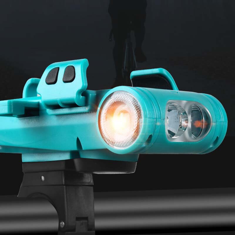 5-in-1 2000mAh/3500mAh 500LM Bike Light USB Rechargeable Power Bank Waterproof Phone Holder Headlight With Bike Horn