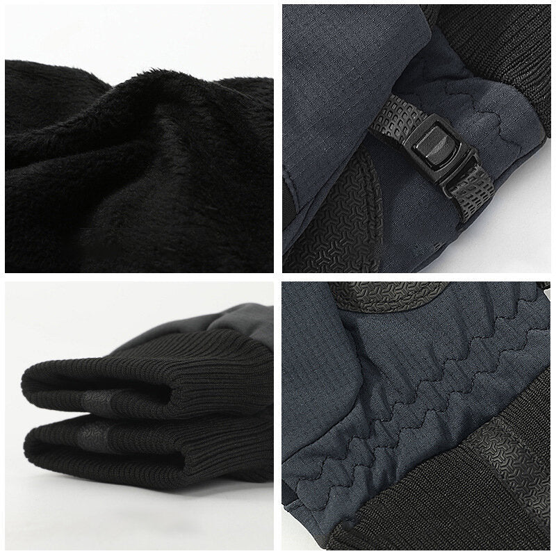 Cycling Gloves Winter Warm Full Finger Touch Screen Anti-slip Bicycle Gloves Motorcycle Bike Gloves
