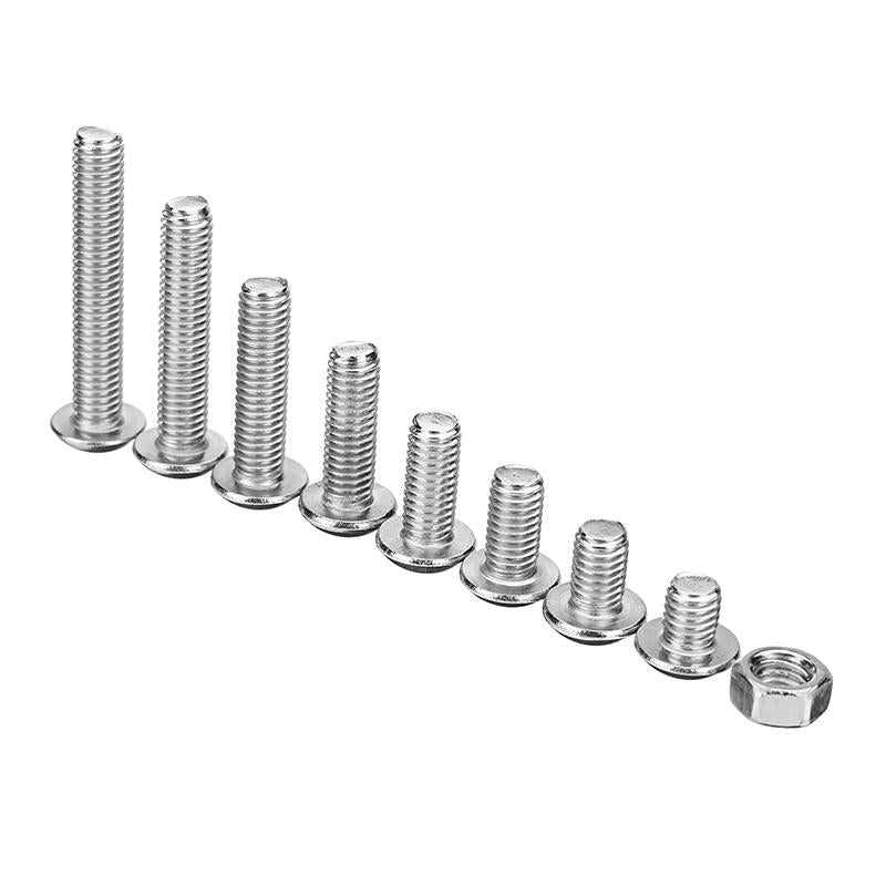 150Pcs M5 Stainless Steel 6-30mm Hex Socket Button Head Screw Allen Bolt Assortment Kit