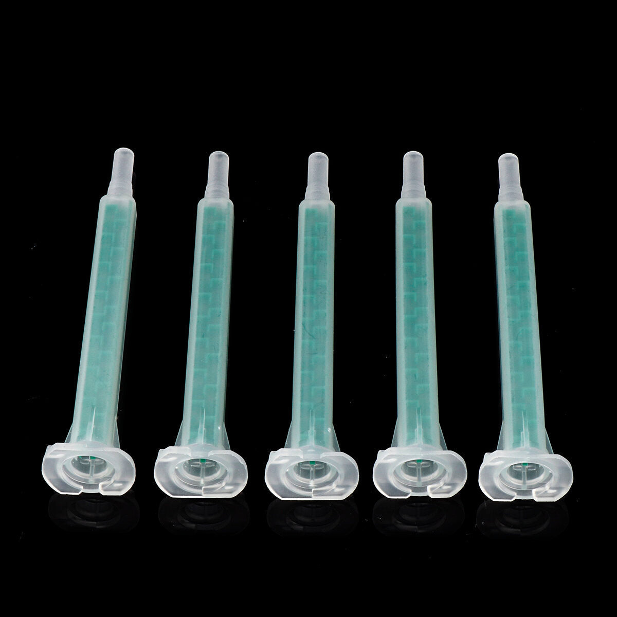 5Pcs/set 50ml 1:1 AB Glue Tube Dual Glue Cartridge Two Component Dispenser Tube with Mixing Tube Mixing Syringe for Industrial Glue Applicator