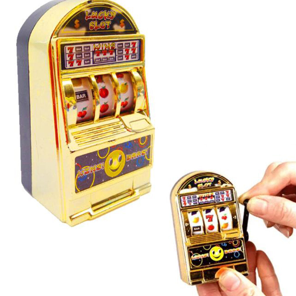 Plastic Mini Cute Fruit Pattern Slot Machine Toy for Children
