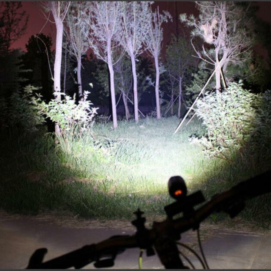 800LM T6 Bicycle Light Three Modes Zoomable Night Riding USB Rechargeable Waterproof