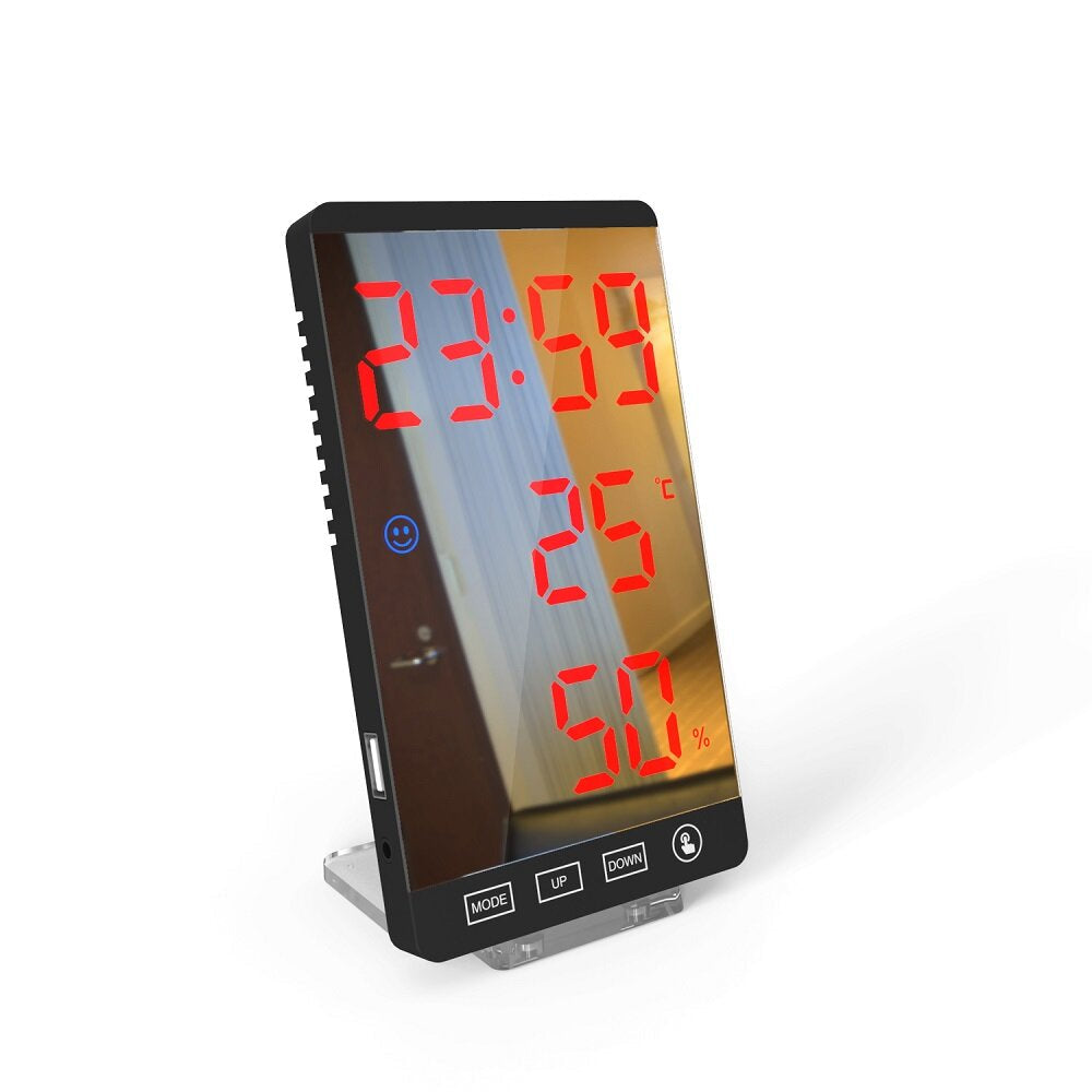LED Image Clock Temperature and Humidity Meter Electronic Weather Clock