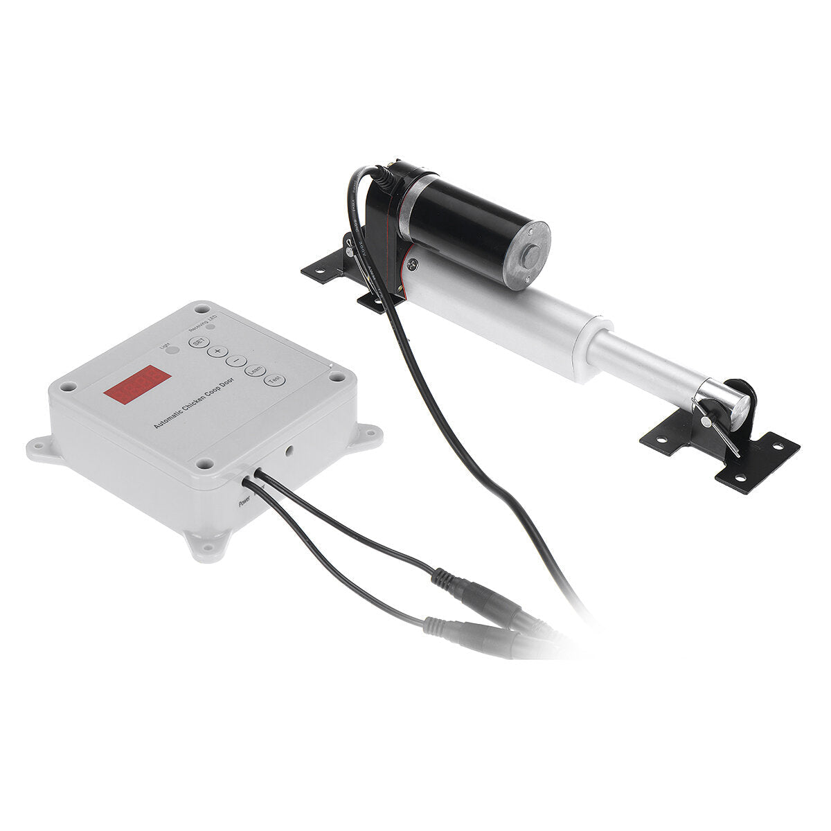 Automatic Chicken Coop Door Opener Light Sensor for Heavy Duty Dual Swing Gates