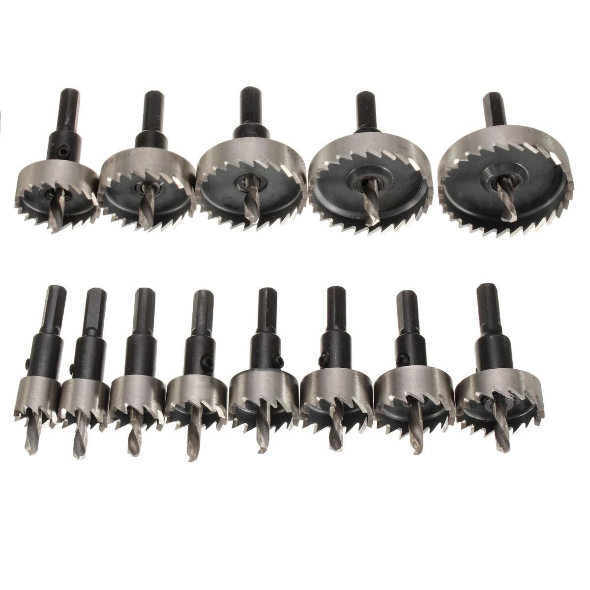 13pcs 16-53mm HSS Hole Saw Cutter 16/18/20/22/25/26/28/30/35/40/45/50/53mm Drill Bits Set