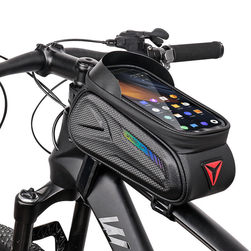 Bike Bag Cell Phone TPU Touch Screen Seven Color Reflective Large Capacity Waterproof Top Tube Bag Saddle Bag Cycling Equipment