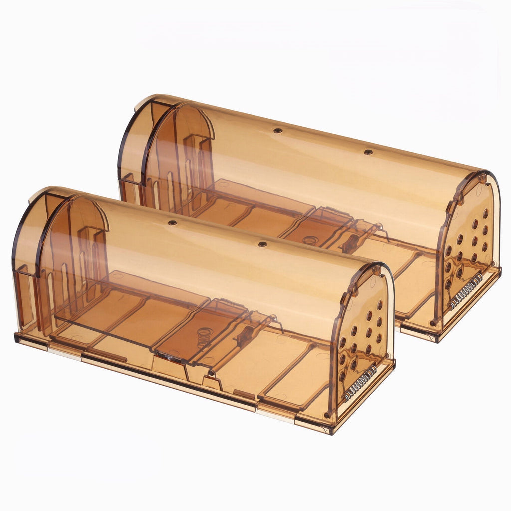 2PCS Godmorn plastic trap cages each set of 2 brushed neutral boxes