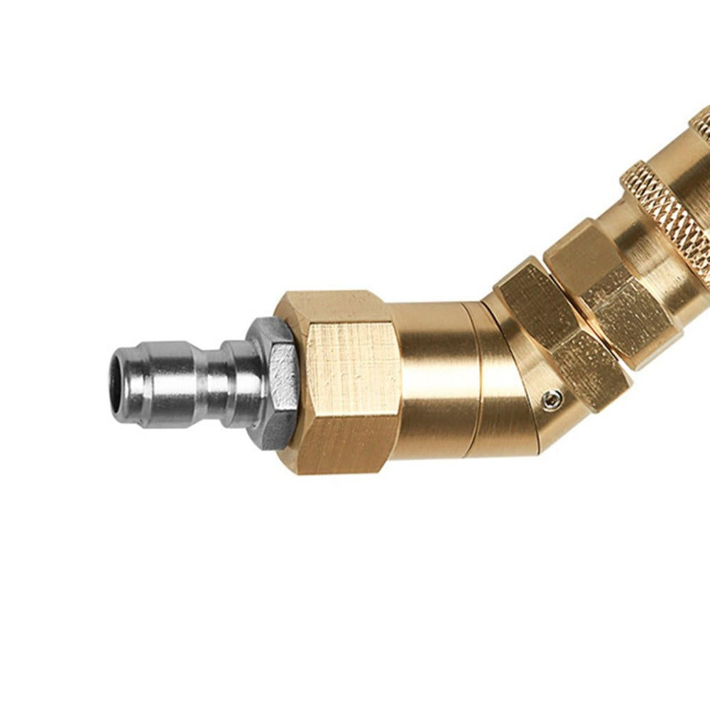 High Pressure Washer 1/4 Water Adapter Quick Joint Hose 360 Degree Angle Rotated Union Connection