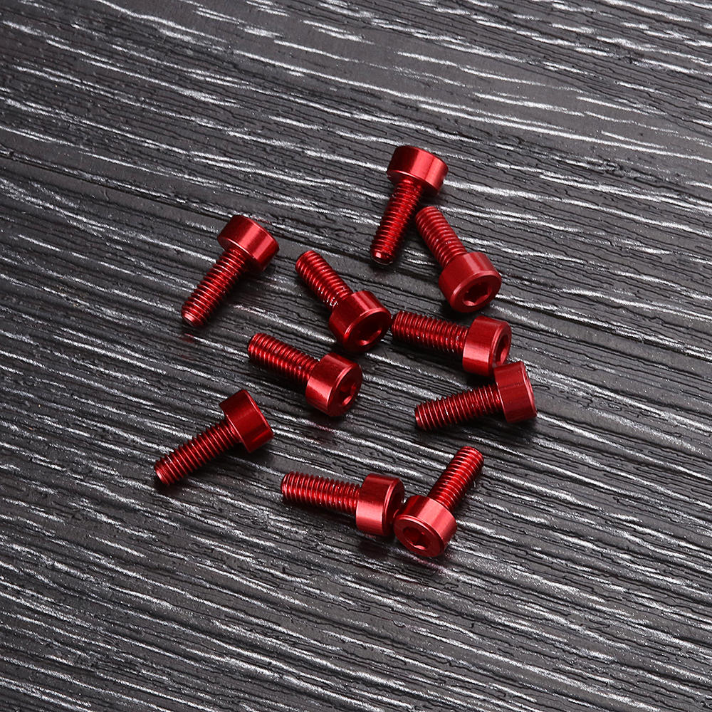 10Pcs M38mm Hex Socket Screw M3 Cap Head Bolt 7075 Aluminum Alloy Multicolor