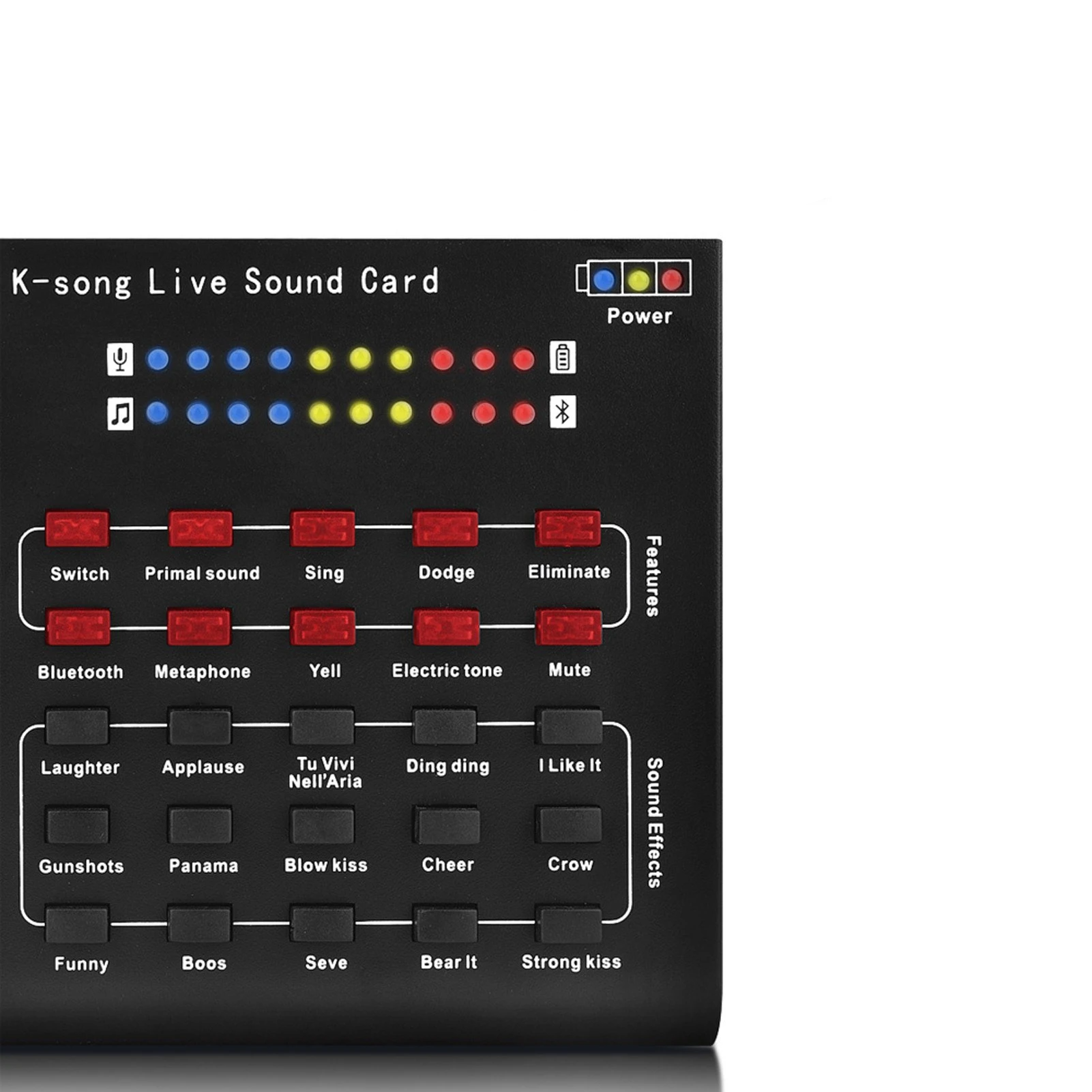 Voice Changer Sound Mixer Board For Live Card Multiple Effects Audio Singing Equipment